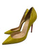 Christian Louboutin Shoe Size 37.5 Chartreuse Yellow Patent Leather Pumps Chartreuse Yellow / 37.5