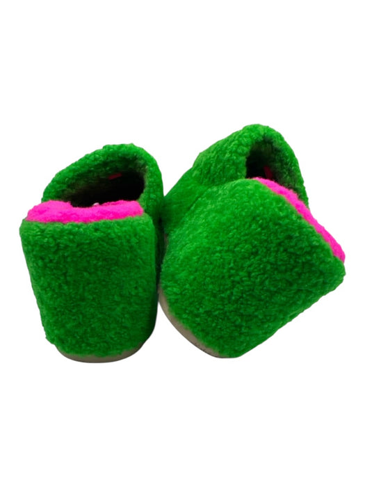 Gucci Shoe Size 38 Pink & Green shearling Leather Logo Platform Slide Sandals Pink & Green / 38