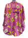 Balenciaga Size 36 / S Pink, Yellow, Black Viscose Blend scribble Floral Top Pink, Yellow, Black / 36 / S