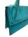Jacquemus Turquoise Blue Leather Upper Magnetic Close Logo Rolled Handles Bag Turquoise Blue / XS