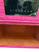 L' Afshar Fuchsia Pink Leather Croc Embossed Chain Link Minaudiere Bag Fuchsia Pink / XS