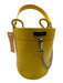 Dsquared Yellow Patent Leather Embossed Logo Chain Bucket Bag Yellow / S