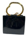 Chiara Boni Black Leather Glossy Rhinestone Magnetic Close Bag Black / S