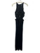 Adrianna Papell Size 4 Black Polyester Beaded & Sequined Cutout Sleeveless Gown Black / 4