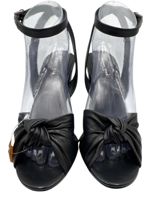Michael Kors Collection Shoe Size 39 Black Leather Block Heel Sandals Black / 39