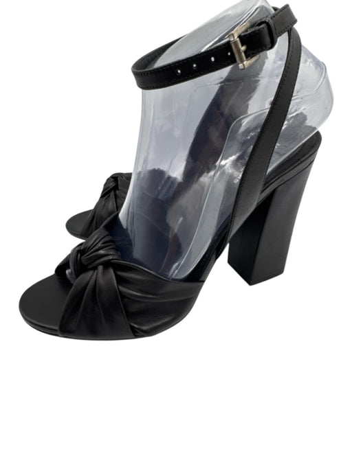 Michael Kors Collection Shoe Size 39 Black Leather Block Heel Sandals Black / 39