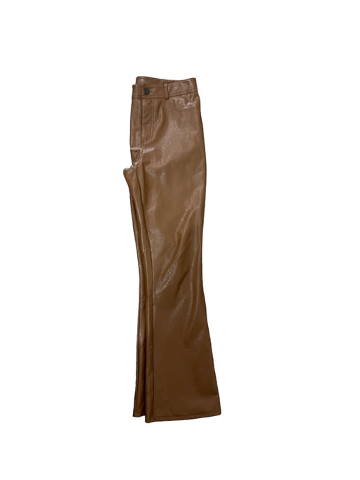 Paige Size 29 Brown Polyurethane High Rise Bootcut 5 Pocket Faux Leather Pants Brown / 29