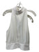 Pearl by Lela Rose Size 8 White High Tie Neck Sleeveless Button Detail Top White / 8