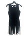 Milly Size S Black & White Viscose Blend Round Neck Sleeveless Back Zip Dress Black & White / S