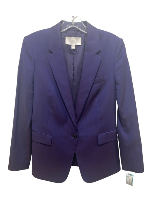 Boss Hugo Boss Size 6 Purple Wool Blazer Single Button Shoulder Pads Jacket Purple / 6