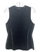 Theory Size M Black & White Wool Round Neck Sleeveless white piping Top Black & White / M