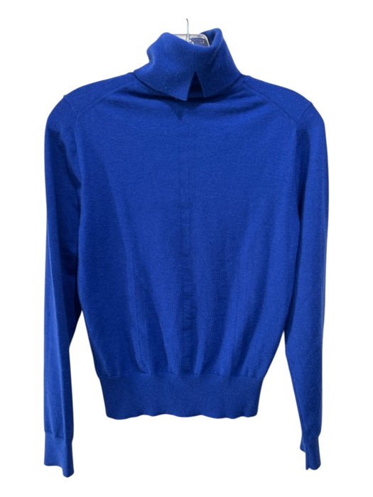 Joseph Size M Blue Cashmere Turtle Neck Long Sleeve Sweater Blue / M