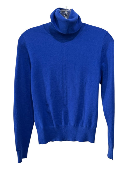 Joseph Size M Blue Cashmere Turtle Neck Long Sleeve Sweater Blue / M