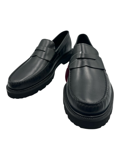 Cole Haan Shoe Size 11 Like New Black Leather Solid Loafer Stacked Heel Shoes Black / 11