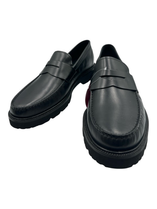 Cole Haan Shoe Size 11 Like New Black Leather Solid Loafer Stacked Heel Shoes Black / 11
