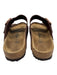 Birkenstock Shoe Size 40 Dark Brown Leather Upper Buckle Detail Slide Sandals Dark Brown / 40