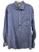 Sid Mashburn Size XL Blue & White Linen Button Down Men's Long Sleeve Shirt Blue & White / XL