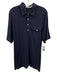 Criquet Size XL Navy Blue Cotton Solid Polo Men's Short Sleeve Navy Blue / XL