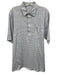 Criquet Size XL White, Purple, Green Cotton Striped Polo Men's Short Sleeve White, Purple, Green / XL