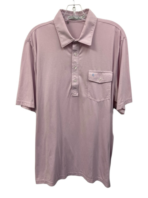 Criquet Size XL Pink Cotton Polo Men's Short Sleeve Pink / XL