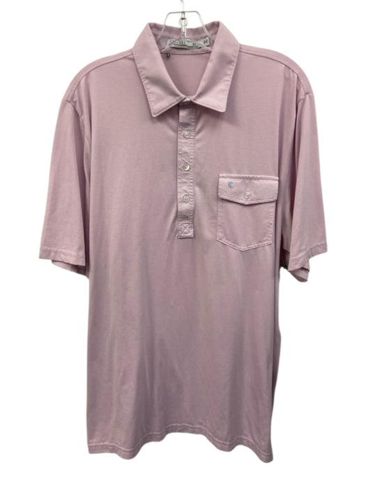 Criquet Size XL Pink Cotton Polo Men's Short Sleeve Pink / XL