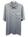 Criquet Size XL White & Blue Polyester Striped Polo Men's Short Sleeve White & Blue / XL