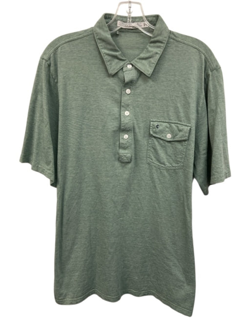 Criquet Size XL Green Cotton Polo Men's Short Sleeve Green / XL