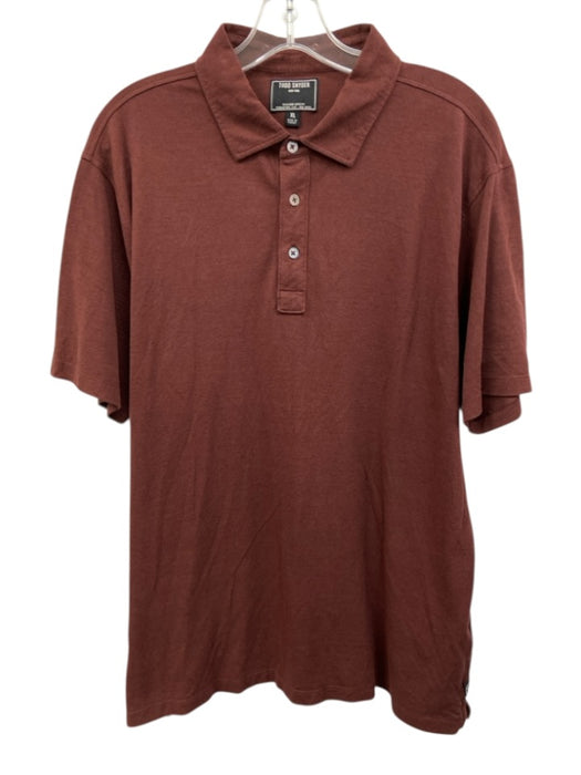 Todd Snyder Size XL Red Cotton Polo Men's Short Sleeve Red / XL