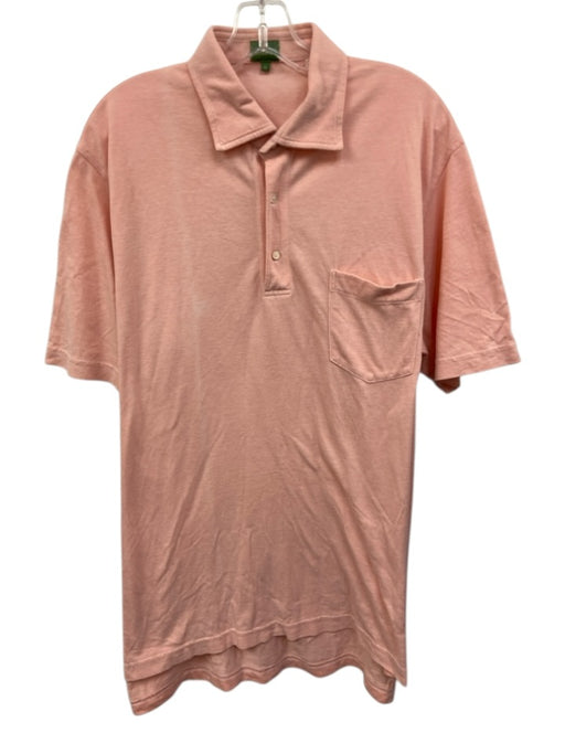 Sid Mashburn Size XL Pink Cotton Polo Men's Short Sleeve Pink / XL