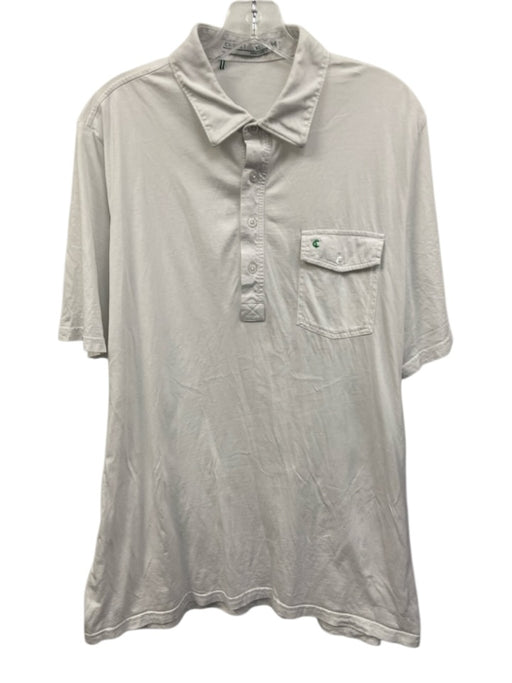 Criquet Size XL White Cotton Polo Men's Short Sleeve White / XL