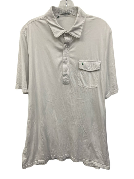 Criquet Size XL White Cotton Polo Men's Short Sleeve White / XL