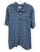 Flint and Tinder Size 3XL Blue & White Cotton Striped Polo Men's Short Sleeve Blue & White / 3XL