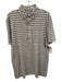 Criquet Size XL White & Multi Cotton Striped Men's Short Sleeve White & Multi / XL