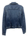 AG Size L Dark Wash Cotton Collar Neck Button Close Long Sleeve Jacket Dark Wash / L