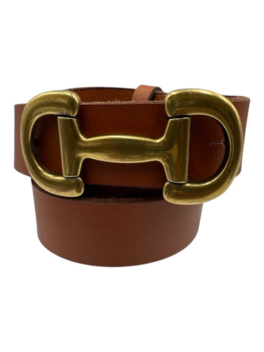 Boden Brown Leather Gold hardware Horse Bit Buckle Belts Brown / S