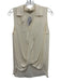 L'agence Size M Cream White Silk Collar Neck Sleeveless Clasp & button close Top Cream White / M