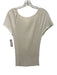Ann Mashburn Size L Cream White Cotton Crew Neck Ribbed Short Sleeve Top Cream White / L
