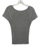 Ann Mashburn Size M Gray Cotton Crew Neck Ribbed Short Sleeve Top Gray / M