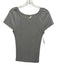 Ann Mashburn Size M Gray Cotton Crew Neck Ribbed Short Sleeve Top Gray / M