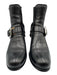 Miu Miu Shoe Size 37.5 Black Leather Round Toe Chelsea Buckle Box Inc. Boots Black / 37.5