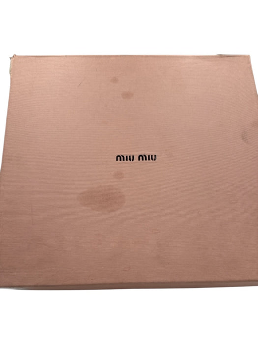 Miu Miu Shoe Size 37.5 Black Leather Round Toe Chelsea Buckle Box Inc. Boots Black / 37.5