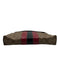 Coach Brown, Black, Red Leather Zip Close Pouch No Strap Bag Brown, Black, Red