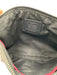 Coach Brown, Black, Red Leather Zip Close Pouch No Strap Bag Brown, Black, Red