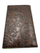 Etro Brown & Green Leather Bi-Fold embossed Wallets Brown & Green
