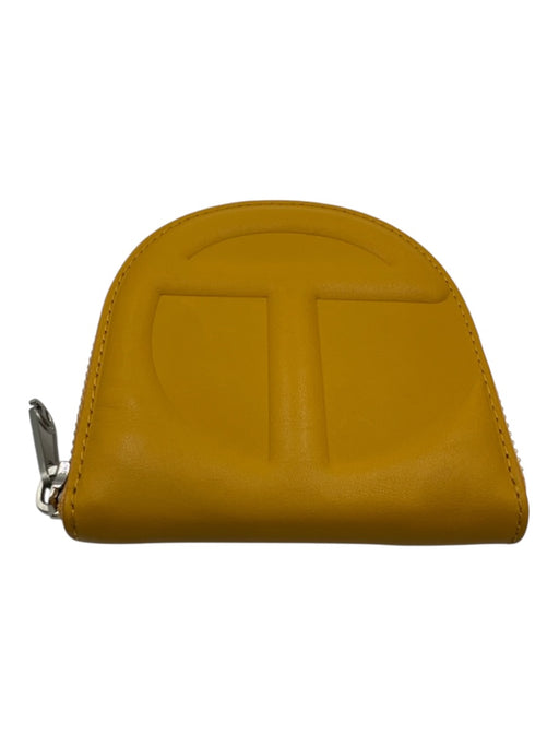 Telfar Yellow Leather Zipper Logo Wallet Wallets Yellow