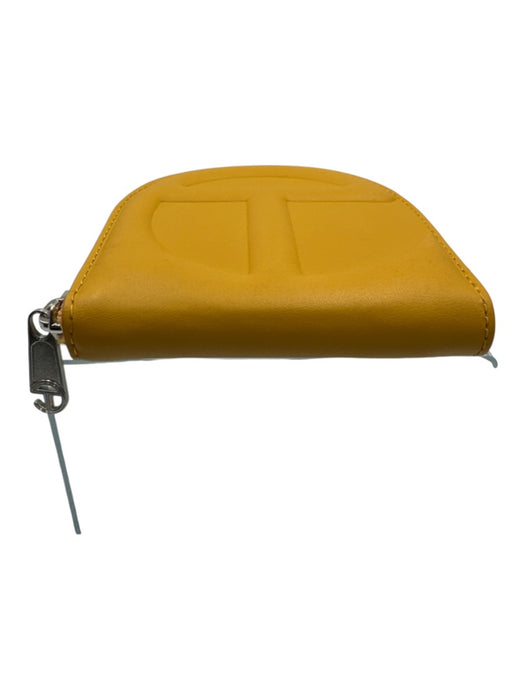 Telfar Yellow Leather Zipper Logo Wallet Wallets Yellow