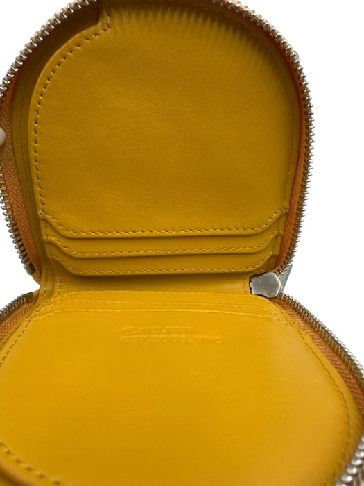Telfar Yellow Leather Zipper Logo Wallet Wallets Yellow