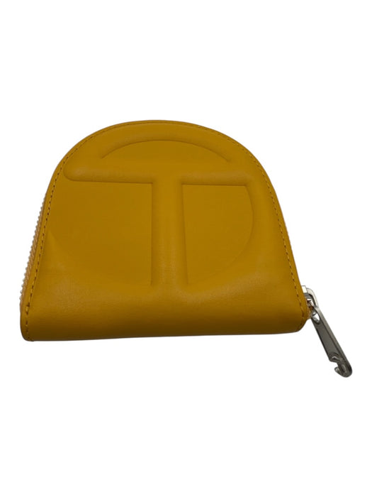 Telfar Yellow Leather Zipper Logo Wallet Wallets Yellow