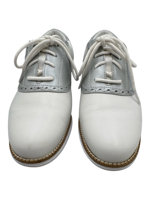 Cole Haan Shoe Size 9 White & Silver Leather Lace Up Golf Shoes White & Silver / 9
