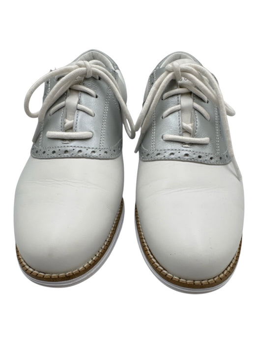 Cole Haan Shoe Size 9 White & Silver Leather Lace Up Golf Shoes White & Silver / 9